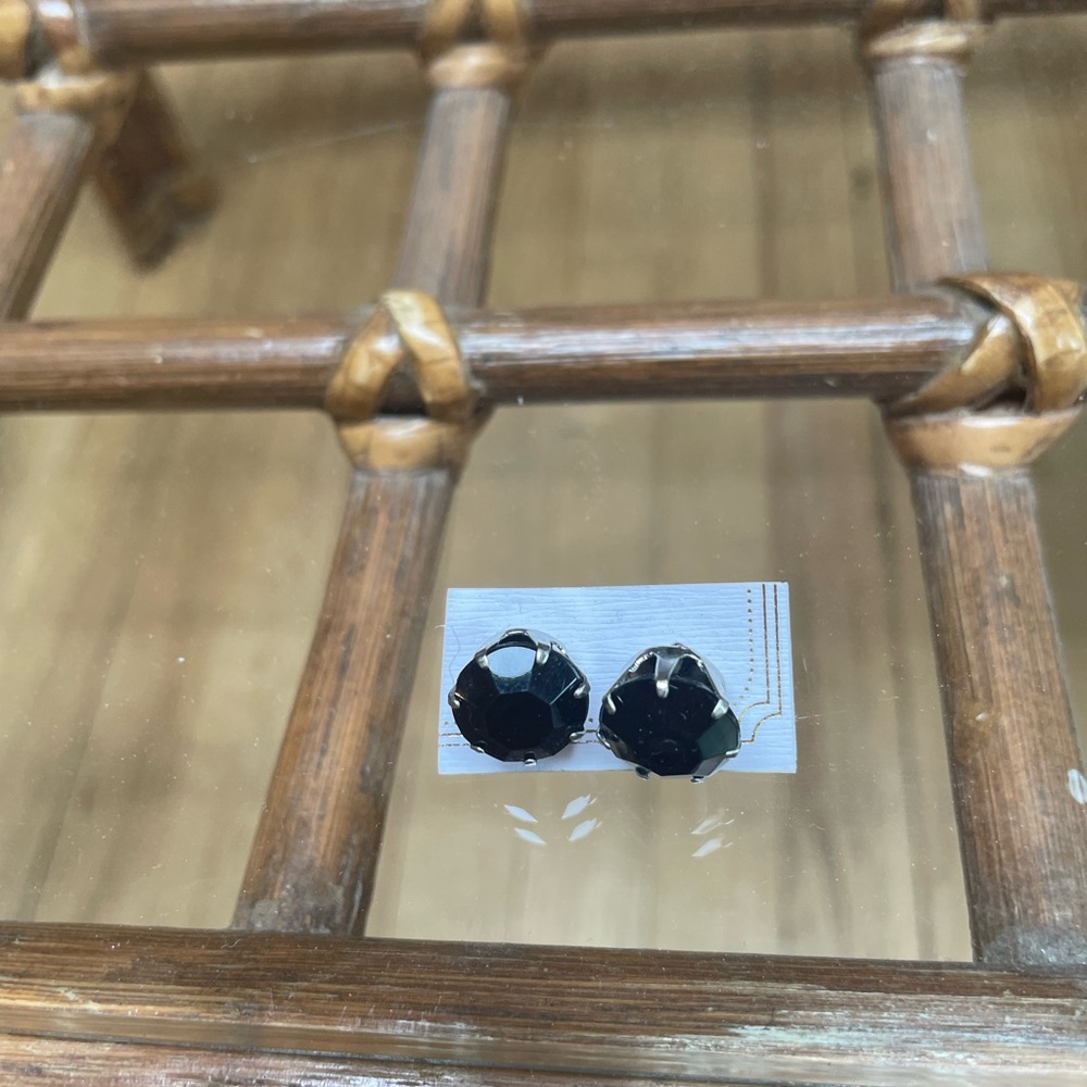 Elegant Black Stud Earrings